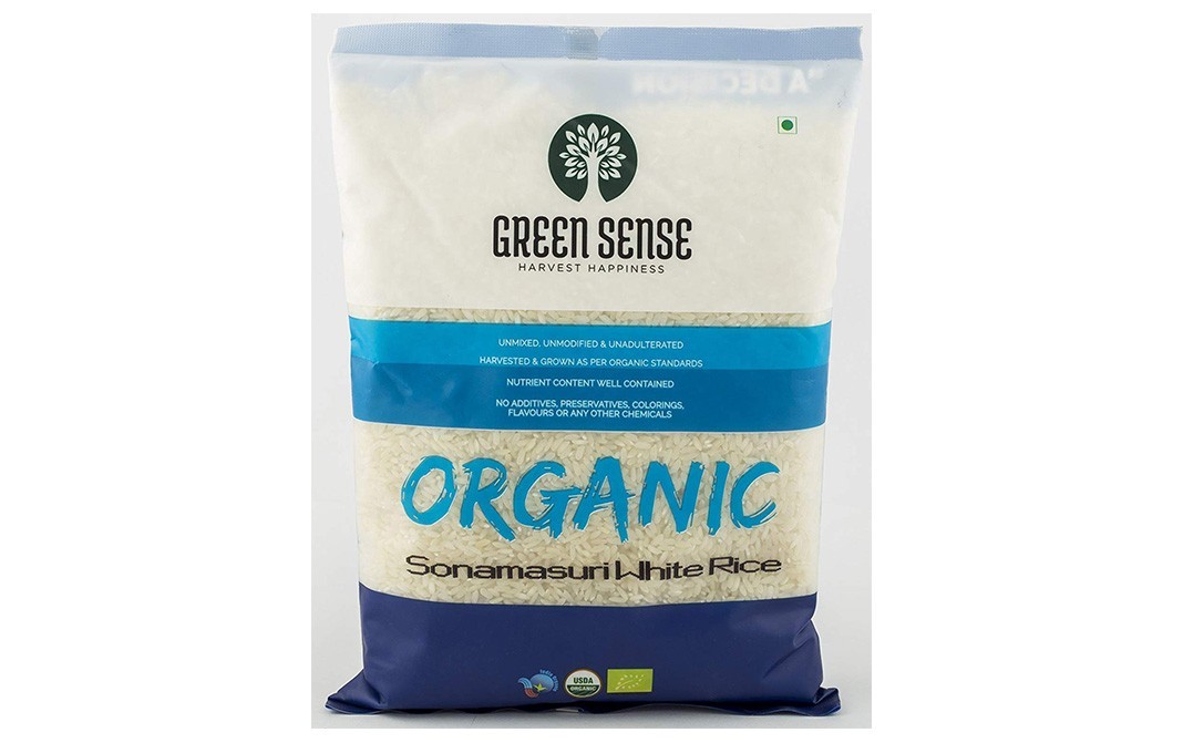 Green Sense Organic Sonamasuri White Rice   Pack  1 kilogram